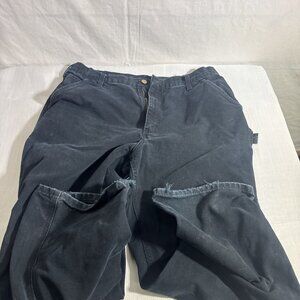 Carhartt Duck Canvas Pants Men's 38X32 Dungaree Fit B11 BLK Black